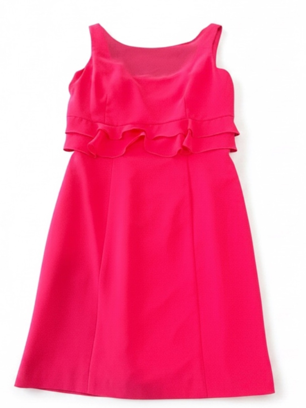 Alfred Angelo Womens Tiered Ruffle Dress Hot Pink Fuchsia Cocktail Mini Size 8